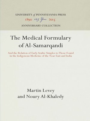 cover image of The Medical Formulary of Al-Samarqandi